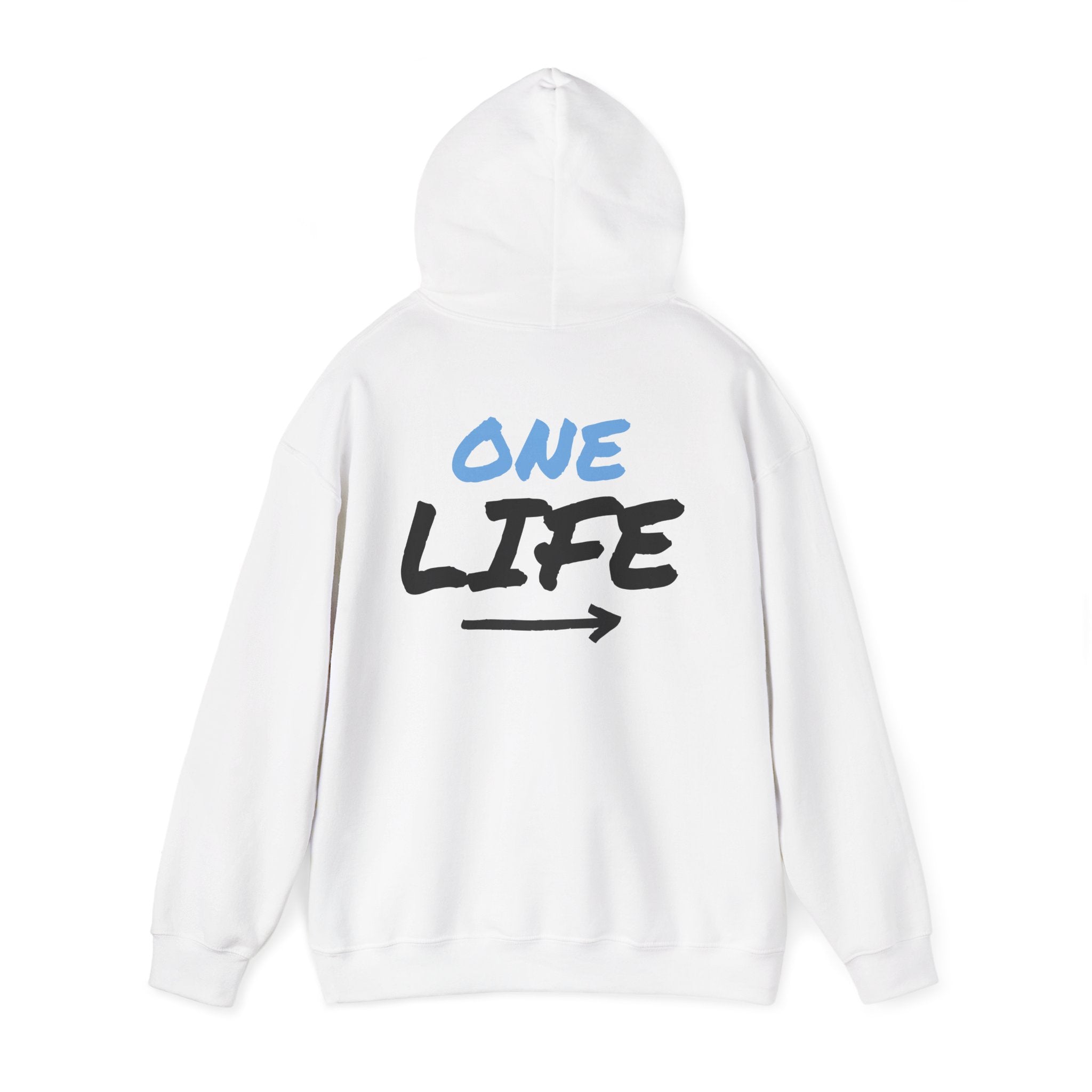 One Life Graphic Hoodie — Motivational Arrow Sweatshirt