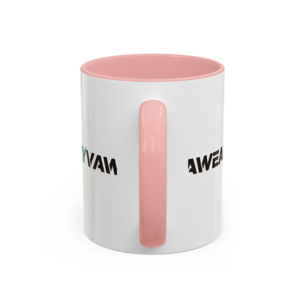 RyvaWear Logo Accent Coffee Mug — Black-Trim Ceramic Coffee Cup (11/15oz)