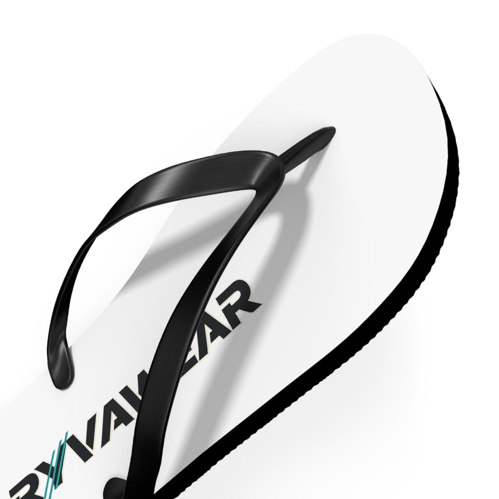 RYVIAWEAR Logo Flip Flops — Casual Beach Sandals with Branded Print