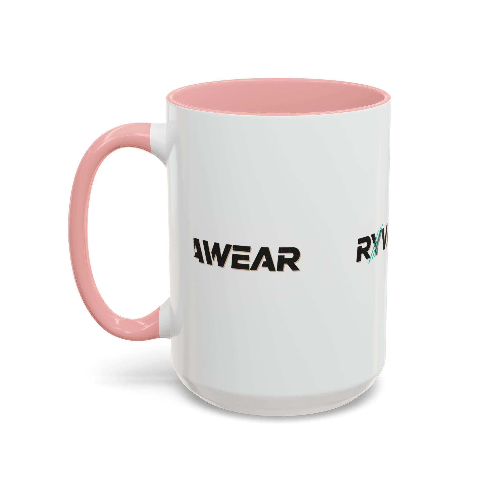 RyvaWear Logo Accent Coffee Mug — Black-Trim Ceramic Coffee Cup (11/15oz)