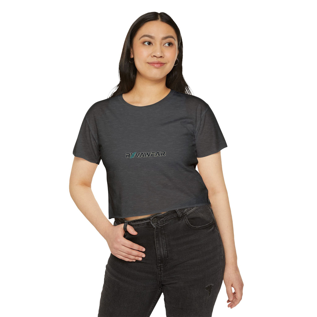 Crop Top - Minimal 'RYVAWEAR' Festival Logo Crop Top for Women