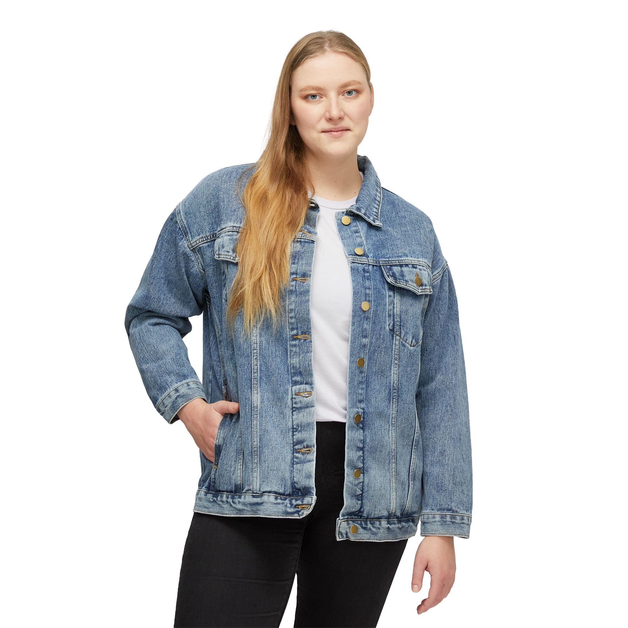 Women's Denim Jacket — Classic Relaxed-Fit Jean Jacket for Everyday Wear