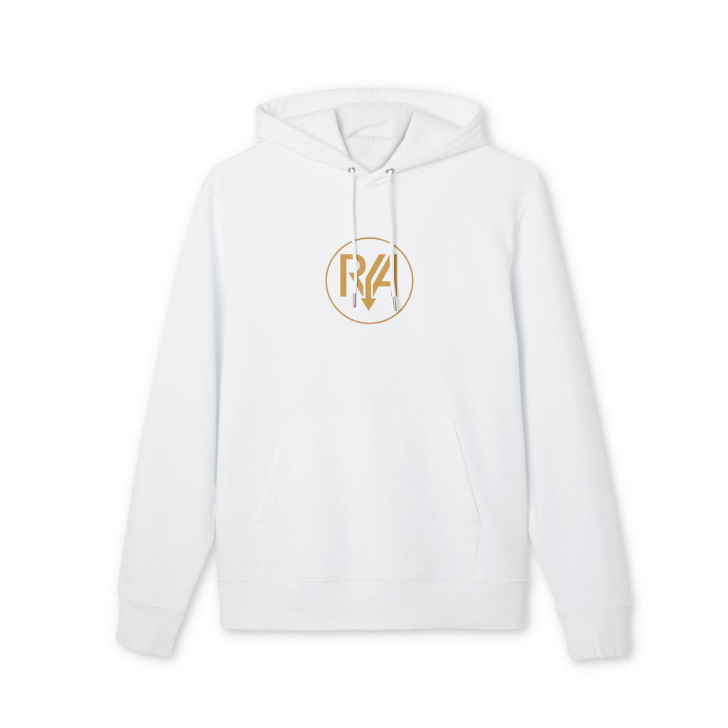 Minimal Gold Logo Hoodie — R4 Circle Emblem