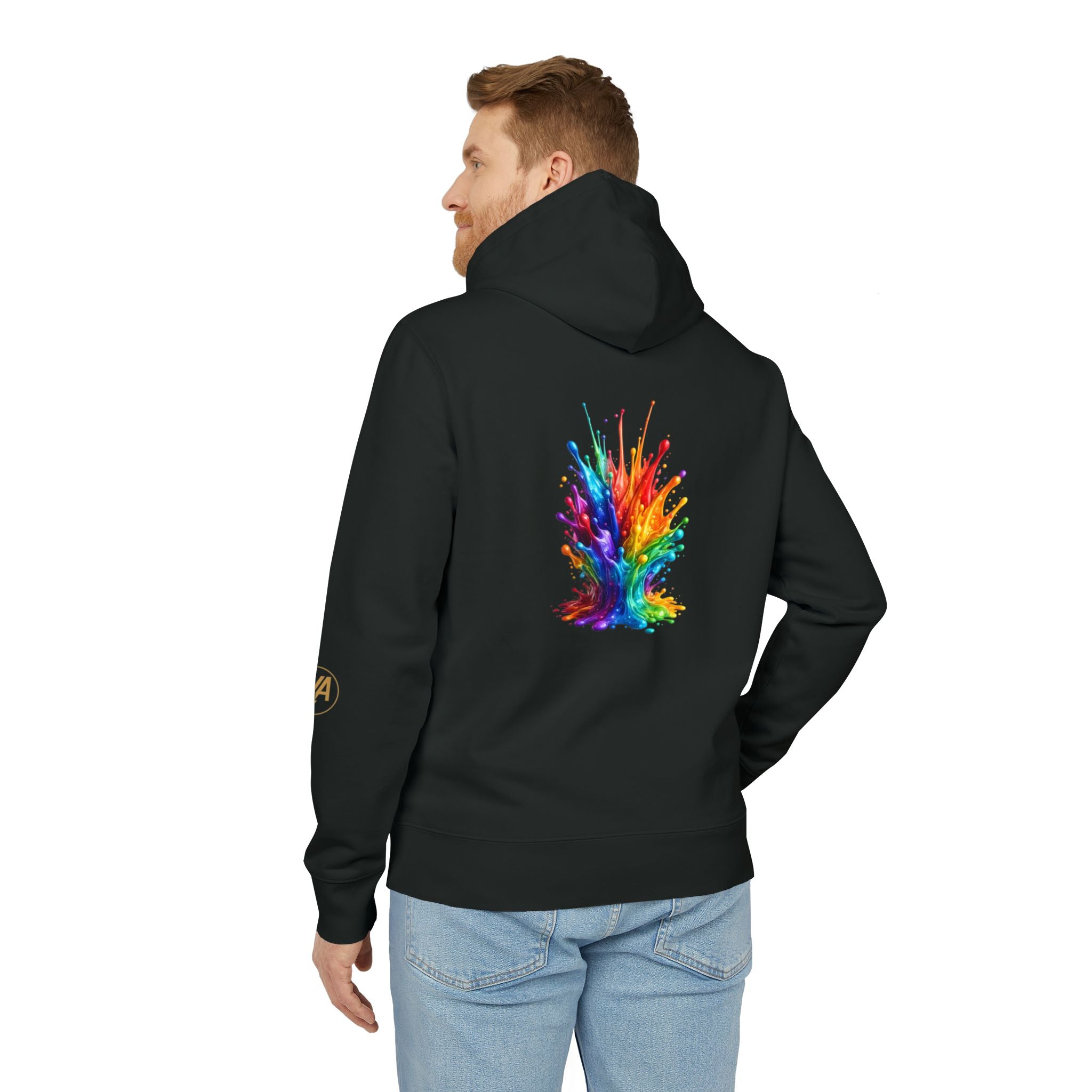 Color Splash Hoodie — Vibrant Rainbow Paint Splash Pullover