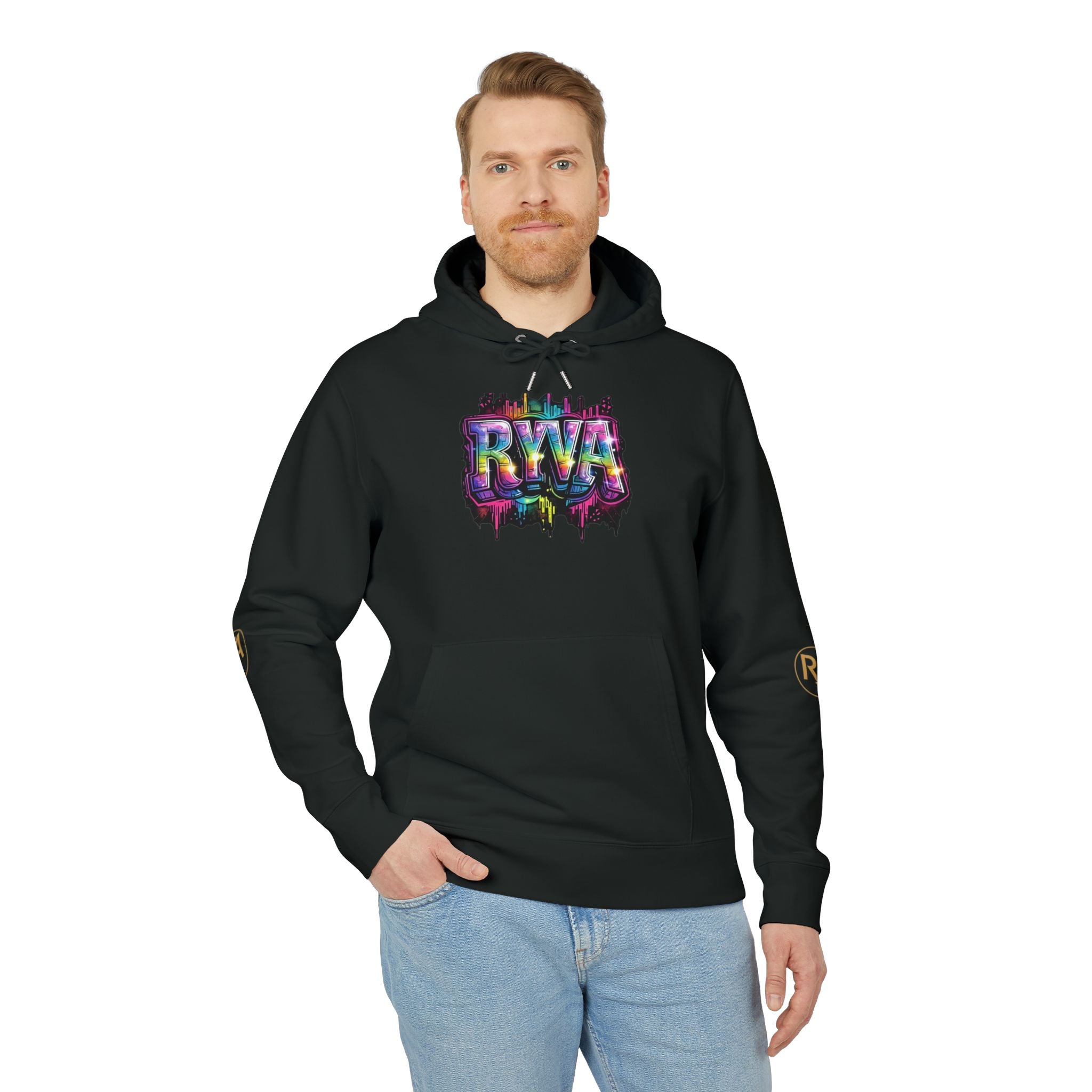 Rainbow Drip Hoodie — Colorful Rave Graphic Pullover