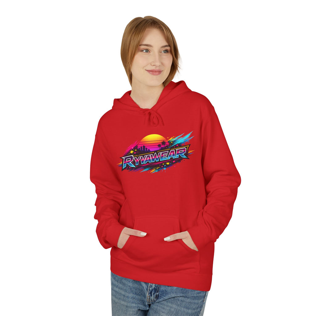 Retro Sunset 'Power Core' Hoodie — 80s Vaporwave Graphic Sweatshirt