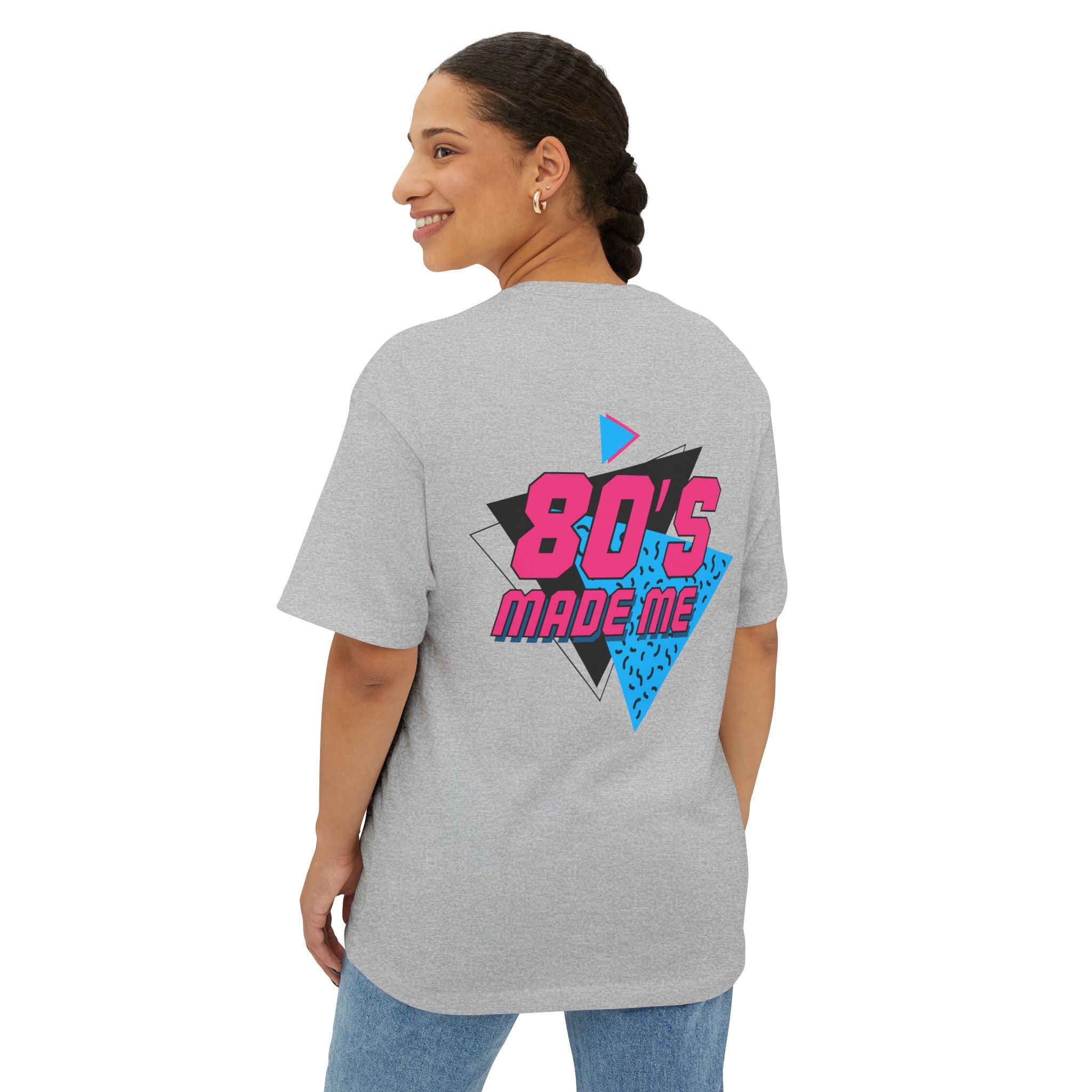 80's Made Me Oversized Boxy Tee — Retro 1980s Graphic T-Shirt