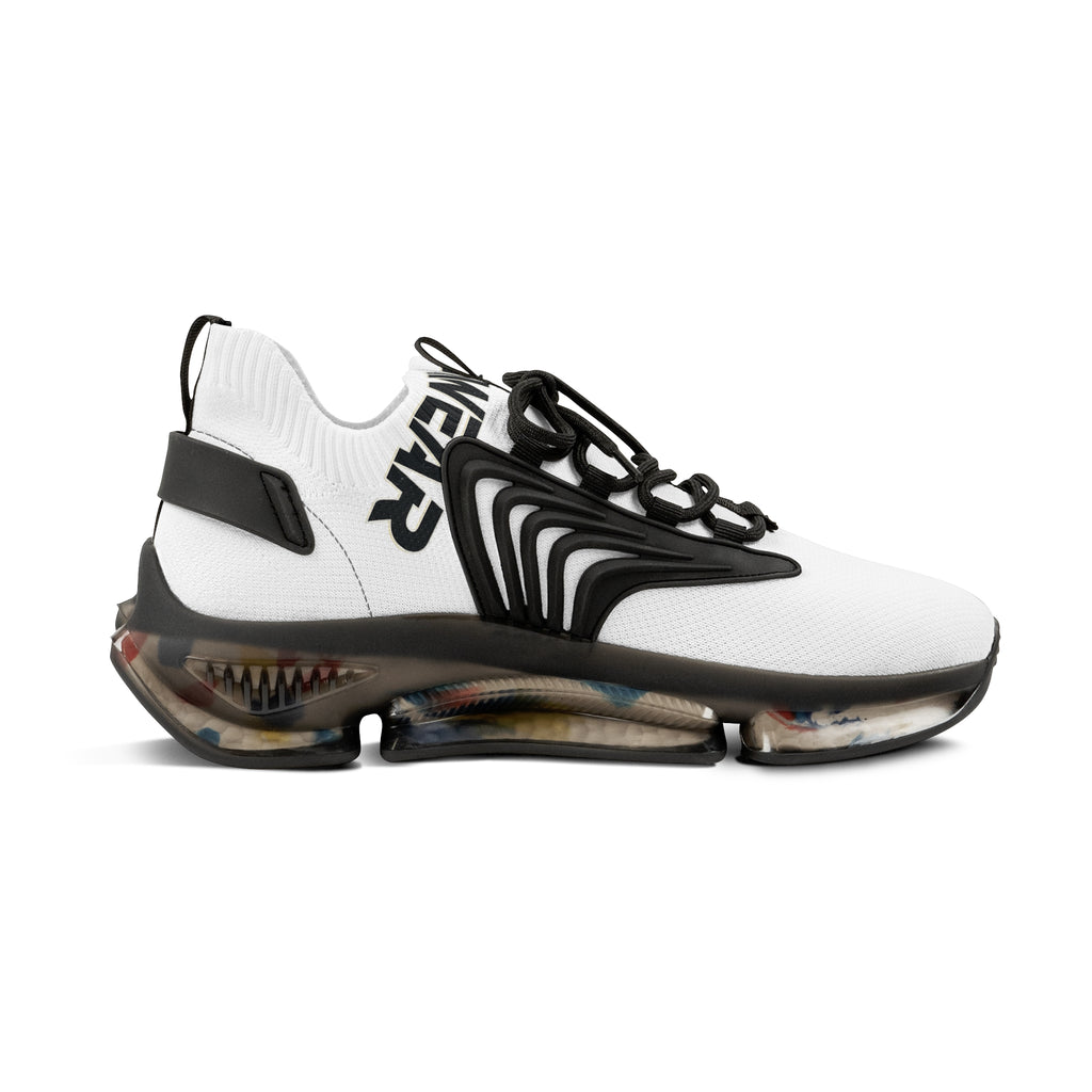 Men's White Mesh Sneakers — Lightweight Athletic Shoes with ‘WAVER’ Accent