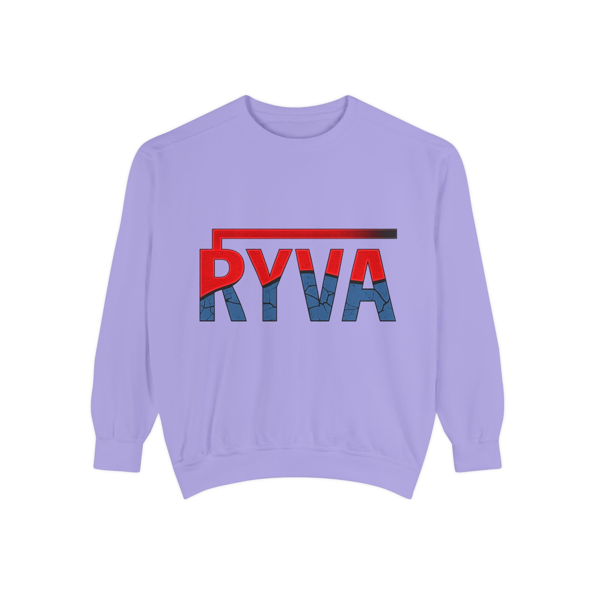 RYVA Logo Sweatshirt — Vintage Red & Blue Graphic Crewneck