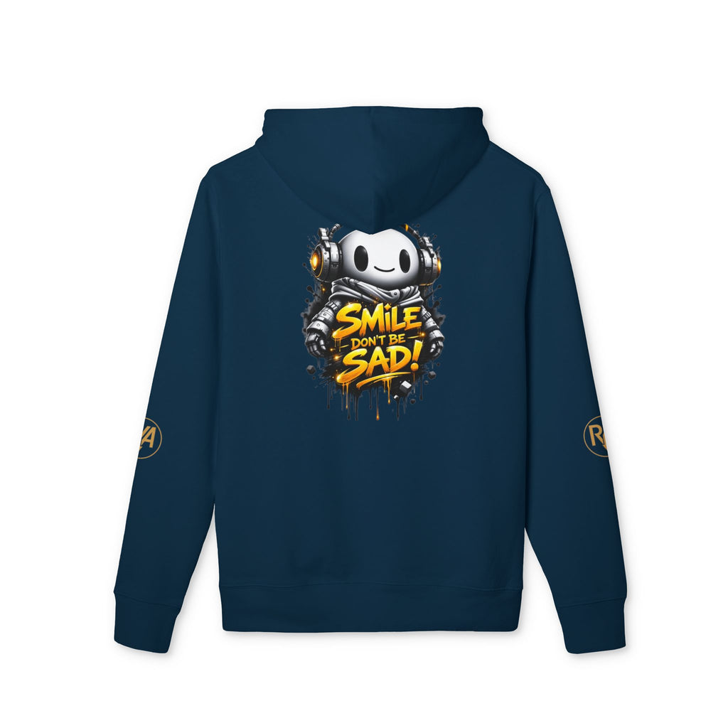 Smile Don't Be Sad Hoodie – Graphic Streetwear Pullover with Headphone Mascot