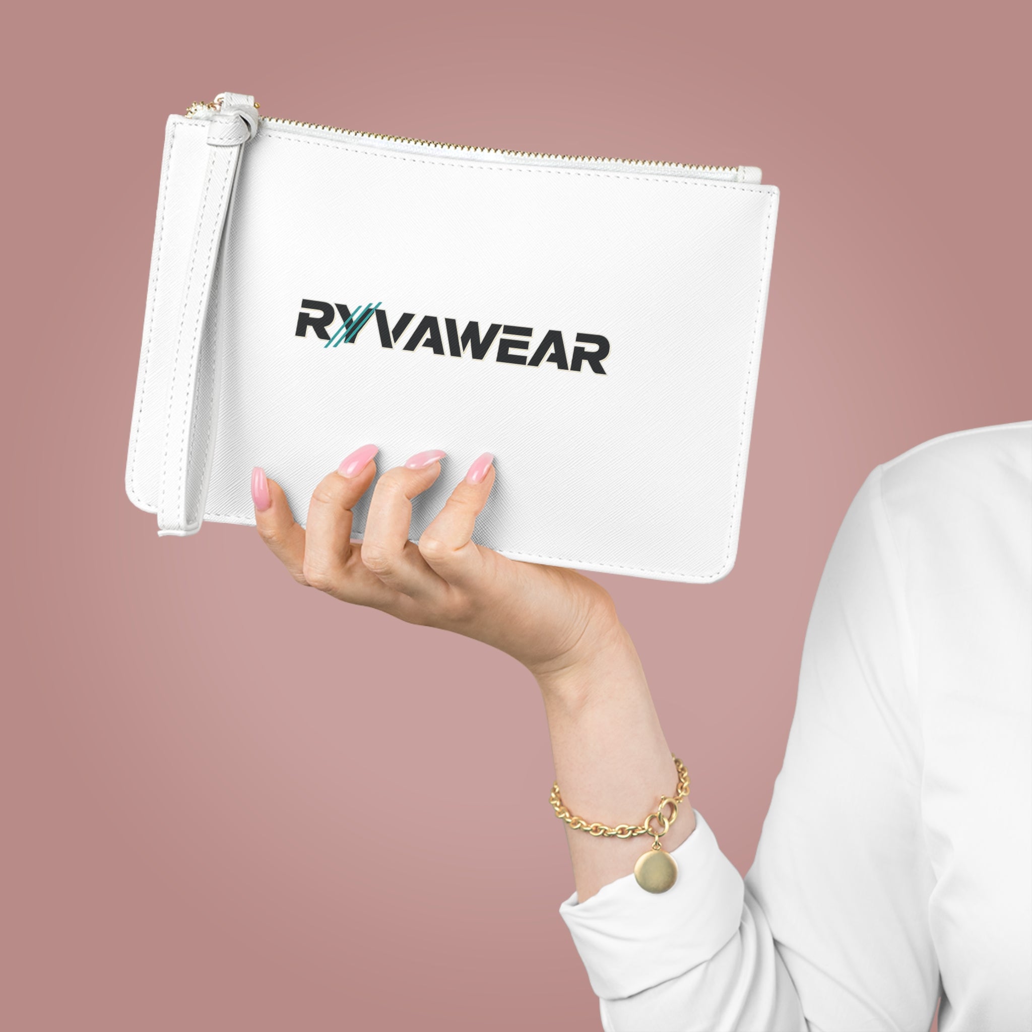 RYVAWEAR Logo Clutch Bag — Minimalist Wristlet Purse