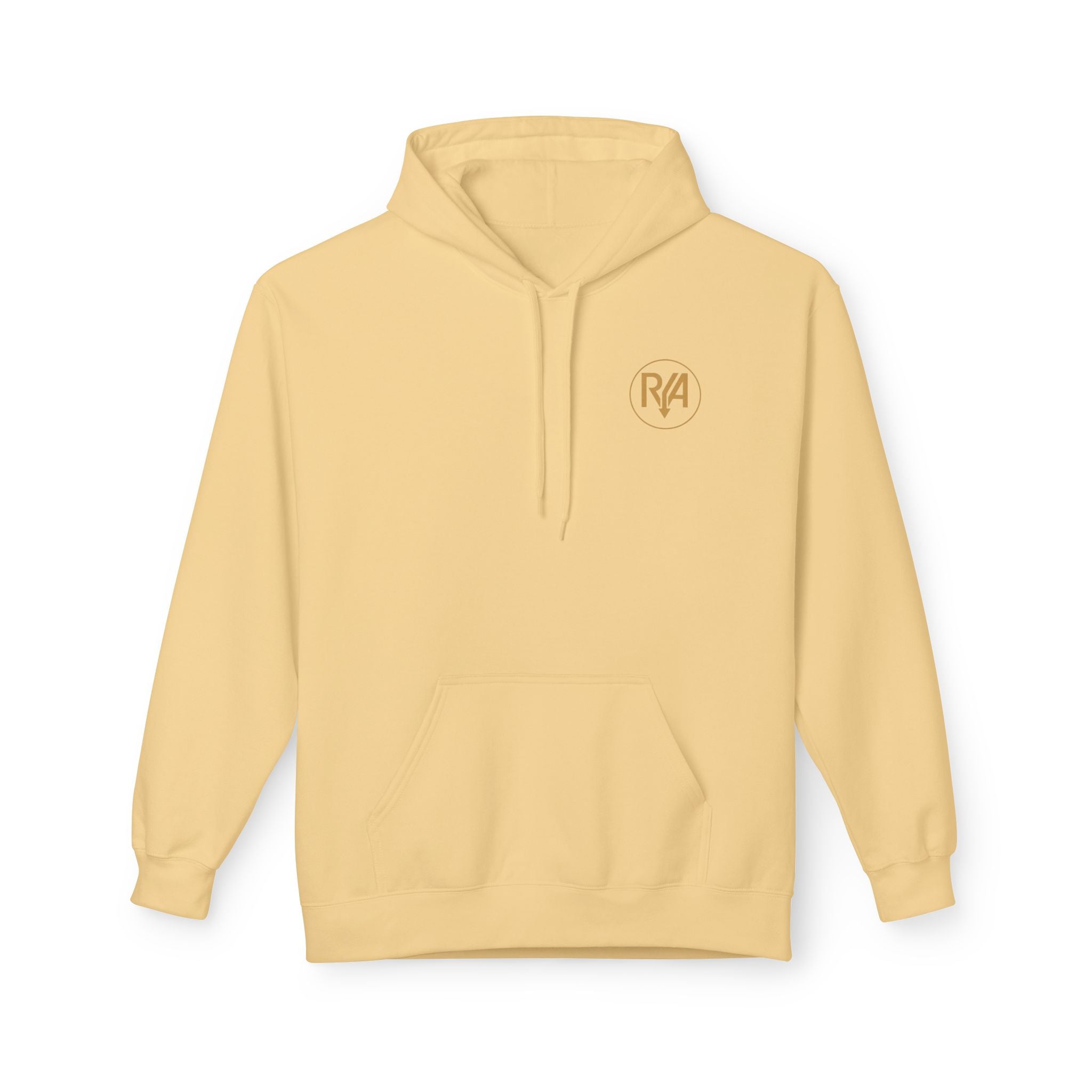 Minimal Monogram Hoodie — Gold R/A Chest Logo