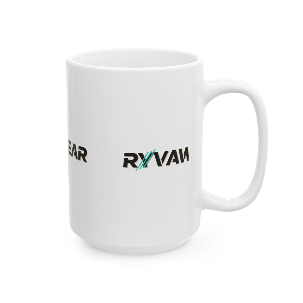 RVVAWEAR Logo Ceramic Mug — Branded Coffee Cup (11oz & 15oz)
