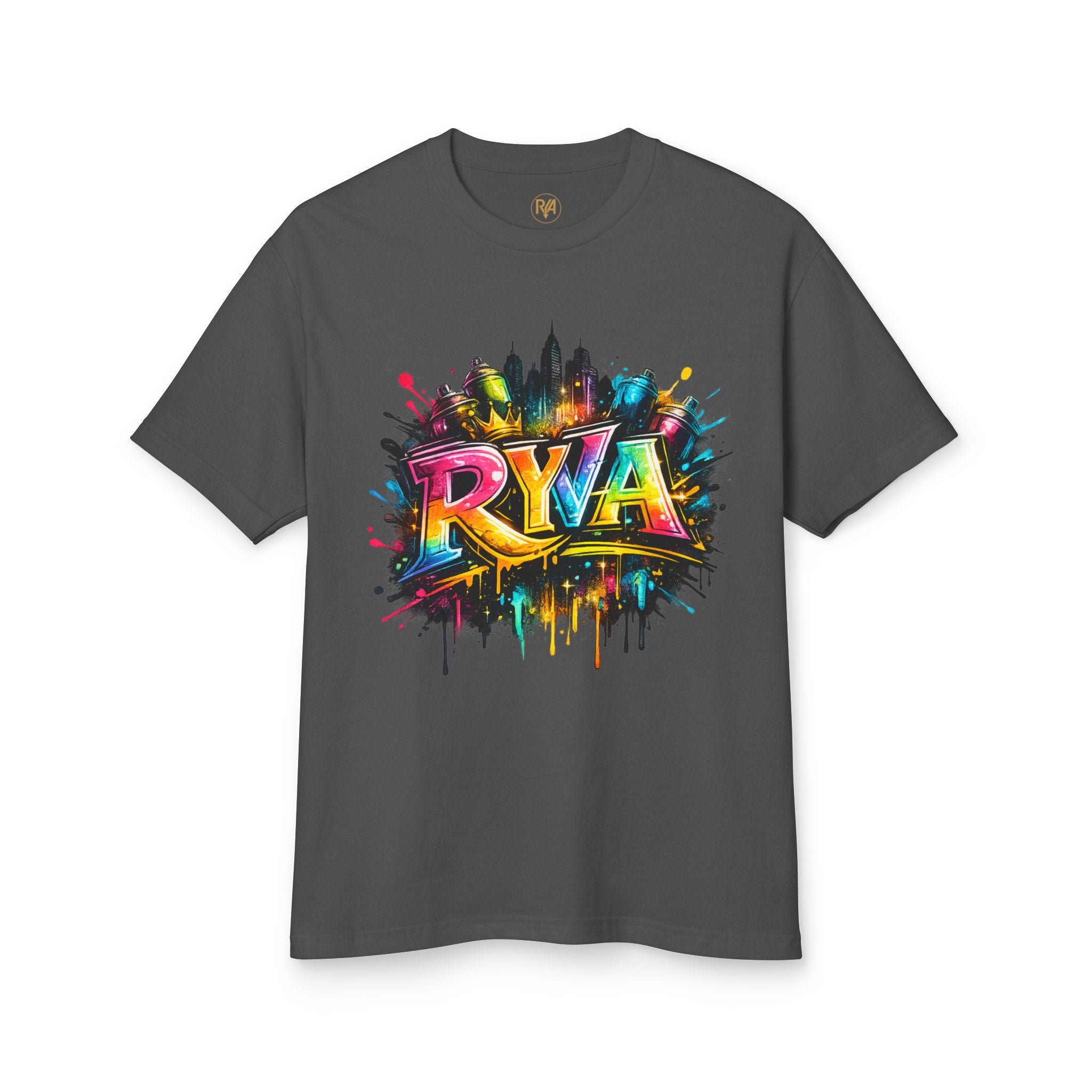 RYA Graffiti Skyline Tee — Colorful Urban Street Art T-Shirt