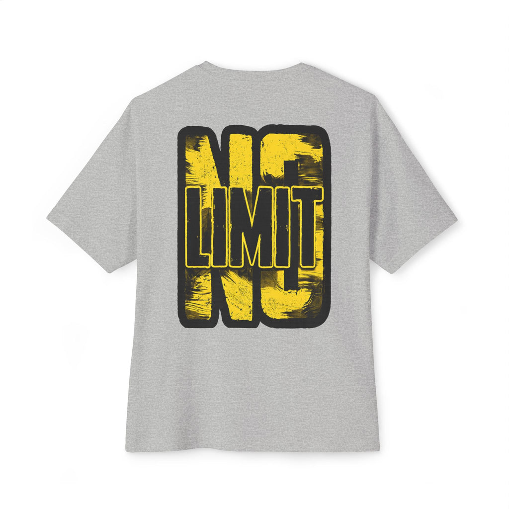 No Limit Graphic Tee — Oversized Boxy White T‑Shirt