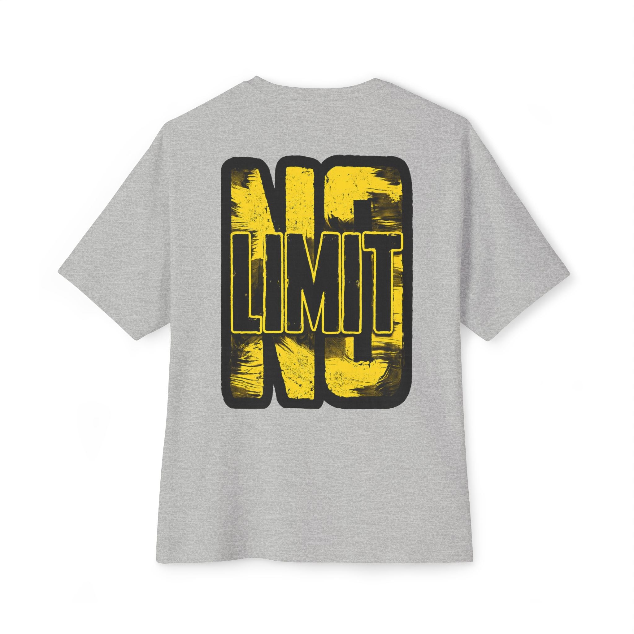 No Limit Graphic Tee — Oversized Boxy White T‑Shirt