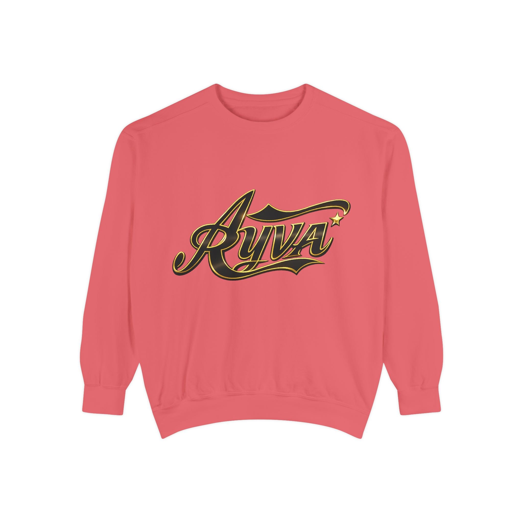 Riva Script Logo Sweatshirt — Vintage Gold Graphic Crewneck