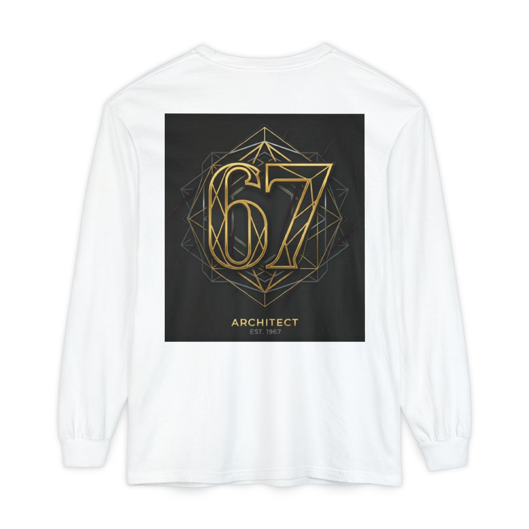 Architect '67' Long Sleeve T‑Shirt — Geometric Gold Back Print