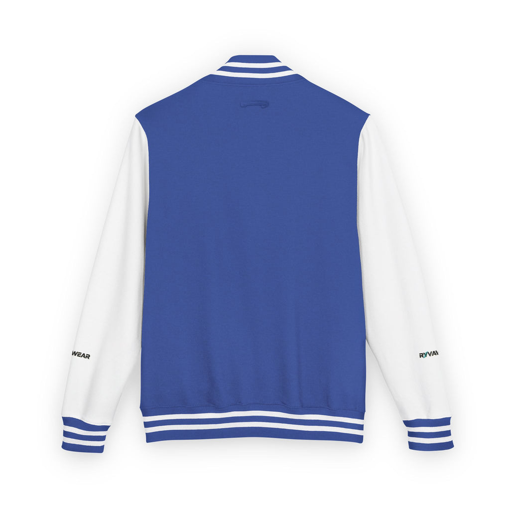 Letterman Jacket — Red & White Varsity Jacket with Small Chest Logo
