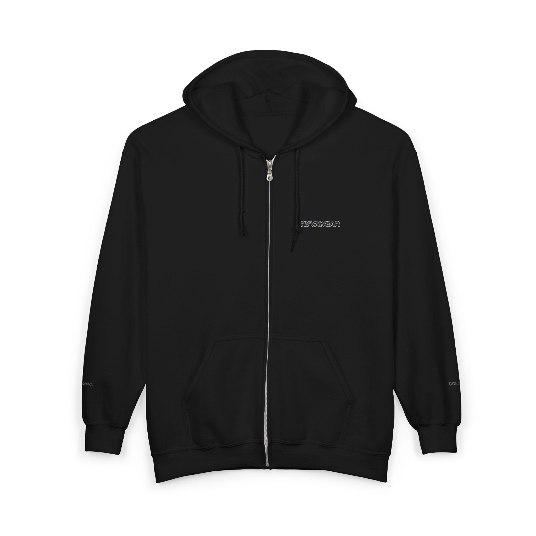 RYVAWEAR Zip Hoodie — Minimal Logo Full-Zip Hooded Sweatshirt