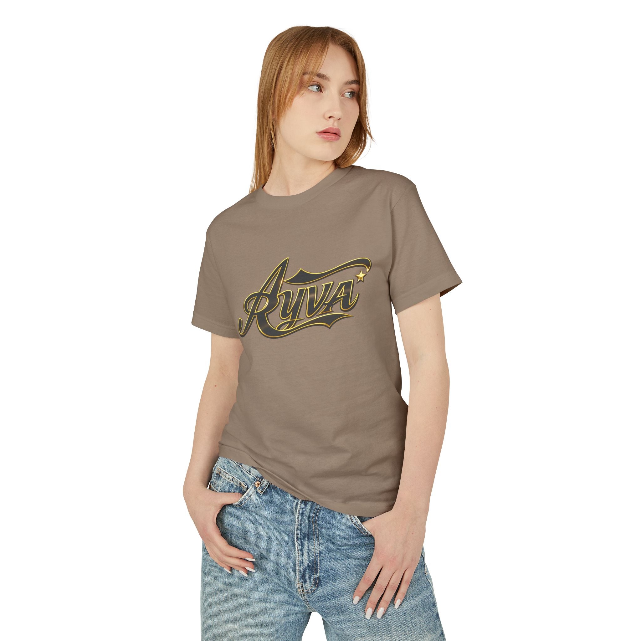Rivva Script Logo Tee — Vintage-Inspired Logo Cotton T-Shirt