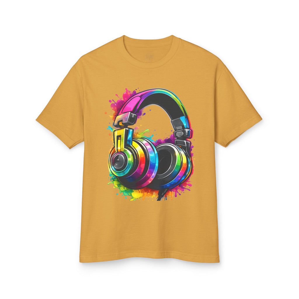 Headphones Graphic Tee — Colorful Splash Music Lover T-Shirt
