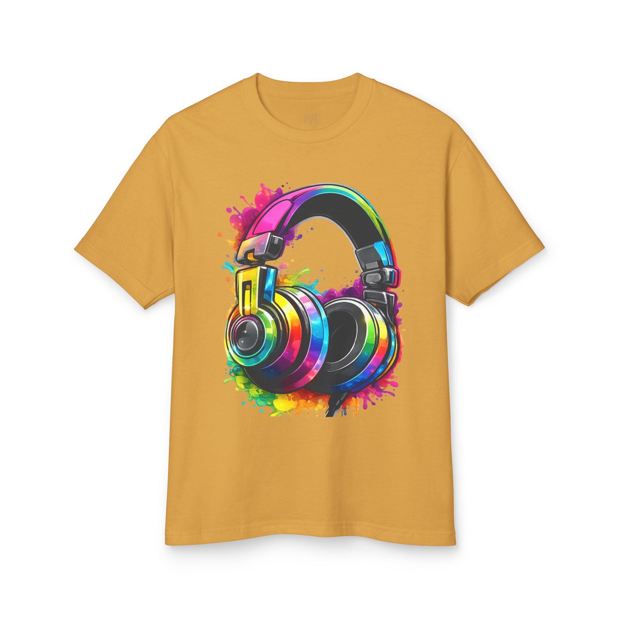 Headphones Graphic Tee — Colorful Splash Music Lover T-Shirt