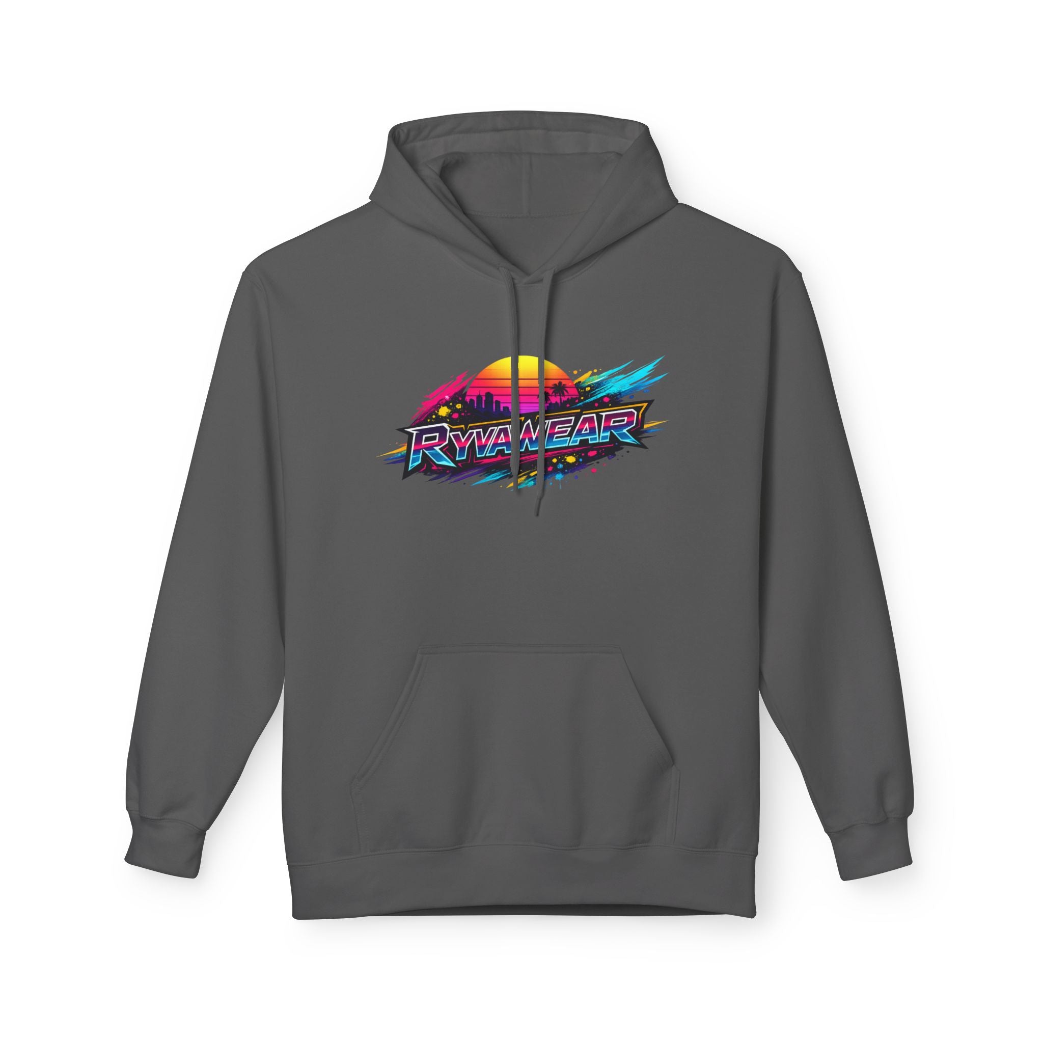 Retro Sunset 'Power Core' Hoodie — 80s Vaporwave Graphic Sweatshirt