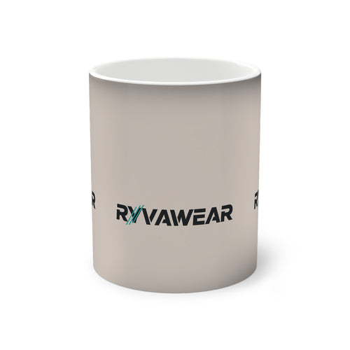 Color-Changing Mug — RVVAEWEAR Logo Heat Reveal, 11oz