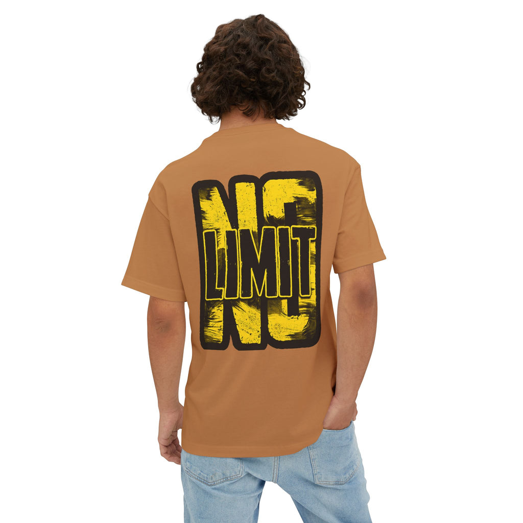 No Limit Graphic Tee — Oversized Boxy White T‑Shirt