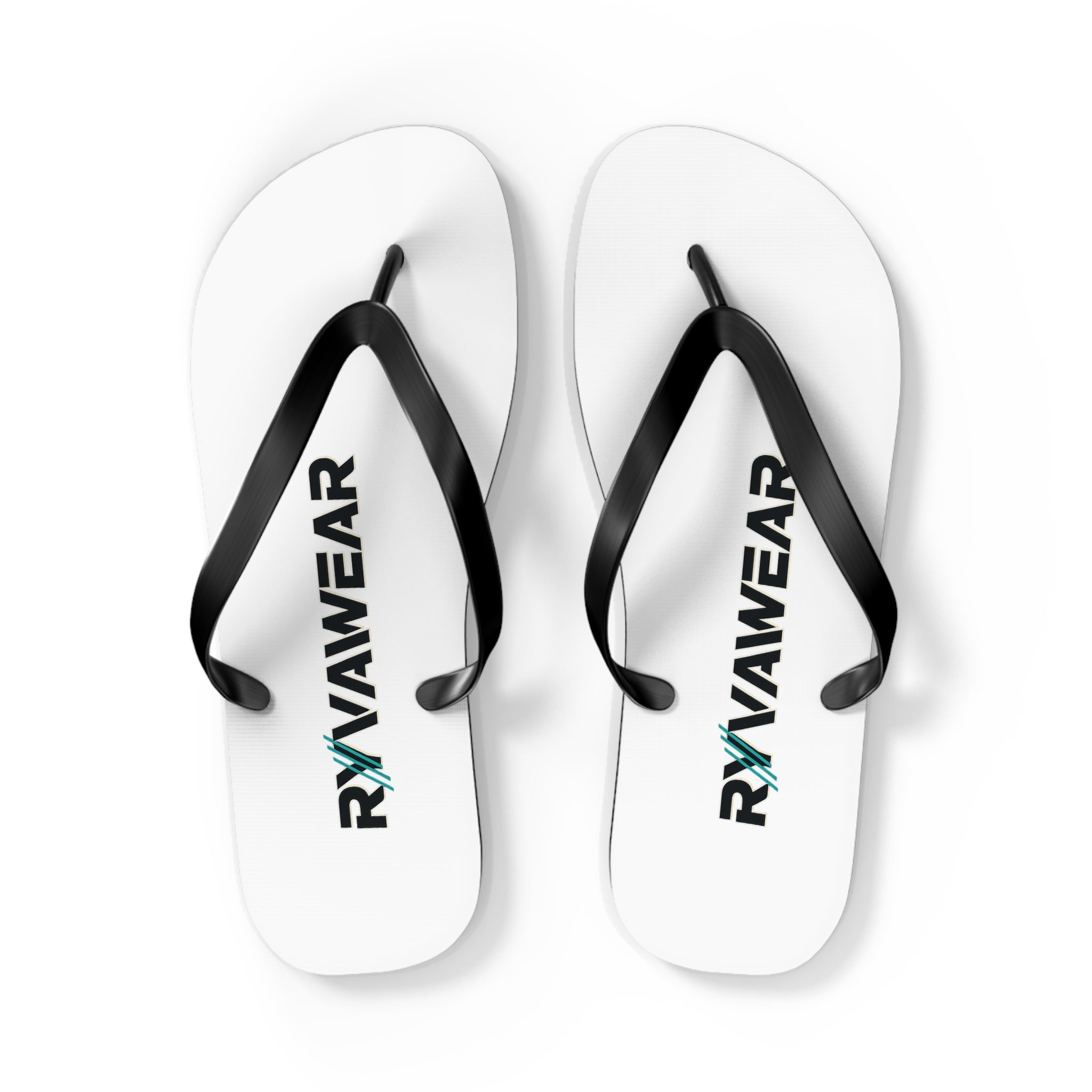 RYVIAWEAR Logo Flip Flops — Casual Beach Sandals with Branded Print