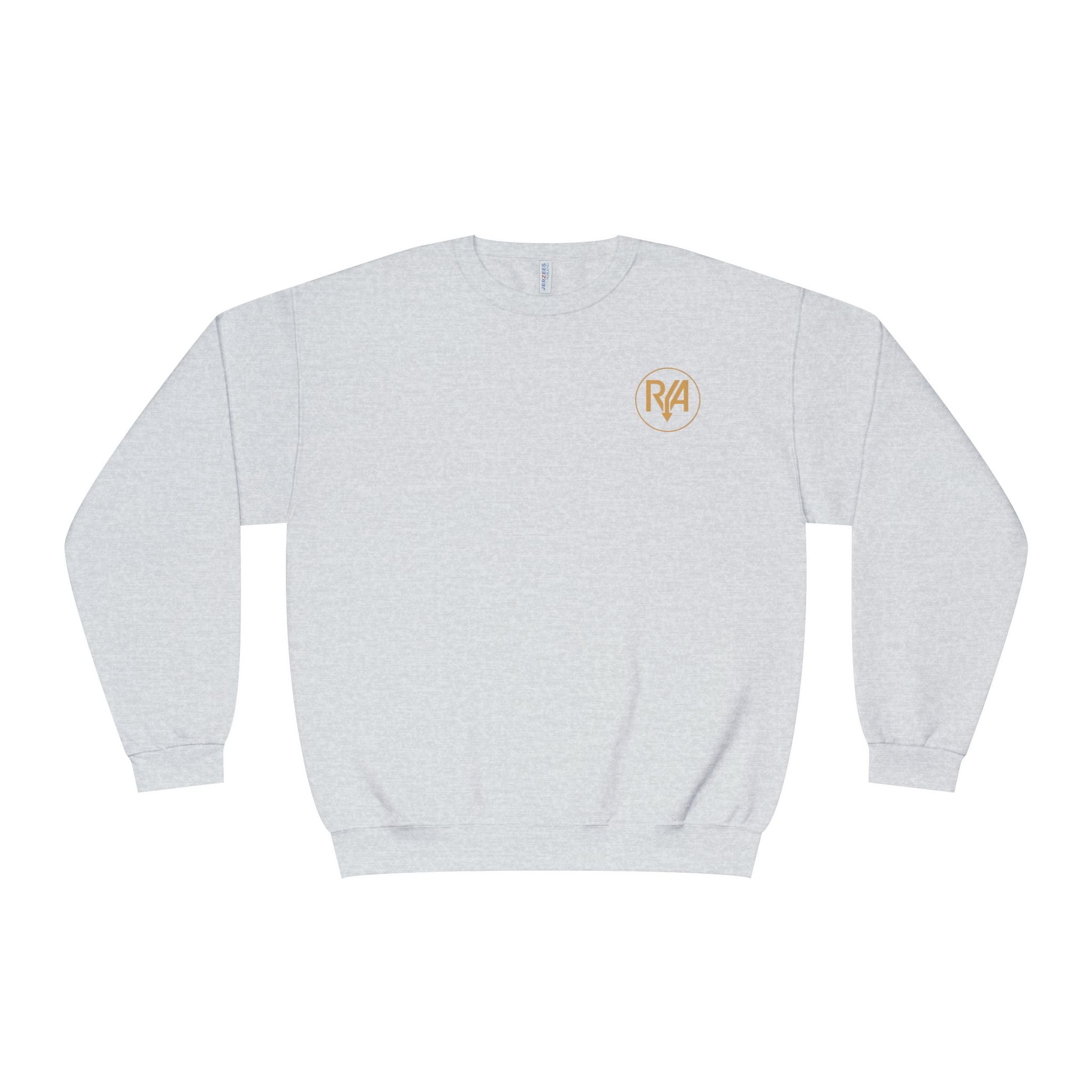 RA Logo Crewneck Sweatshirt — Minimal White Casual Pullover