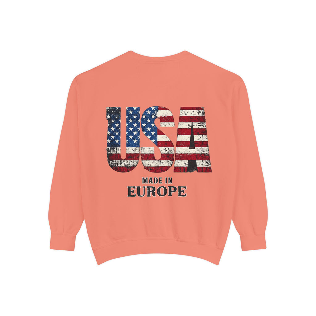 Minimal Monogram Sweatshirt — R14 Chest Logo Crewneck