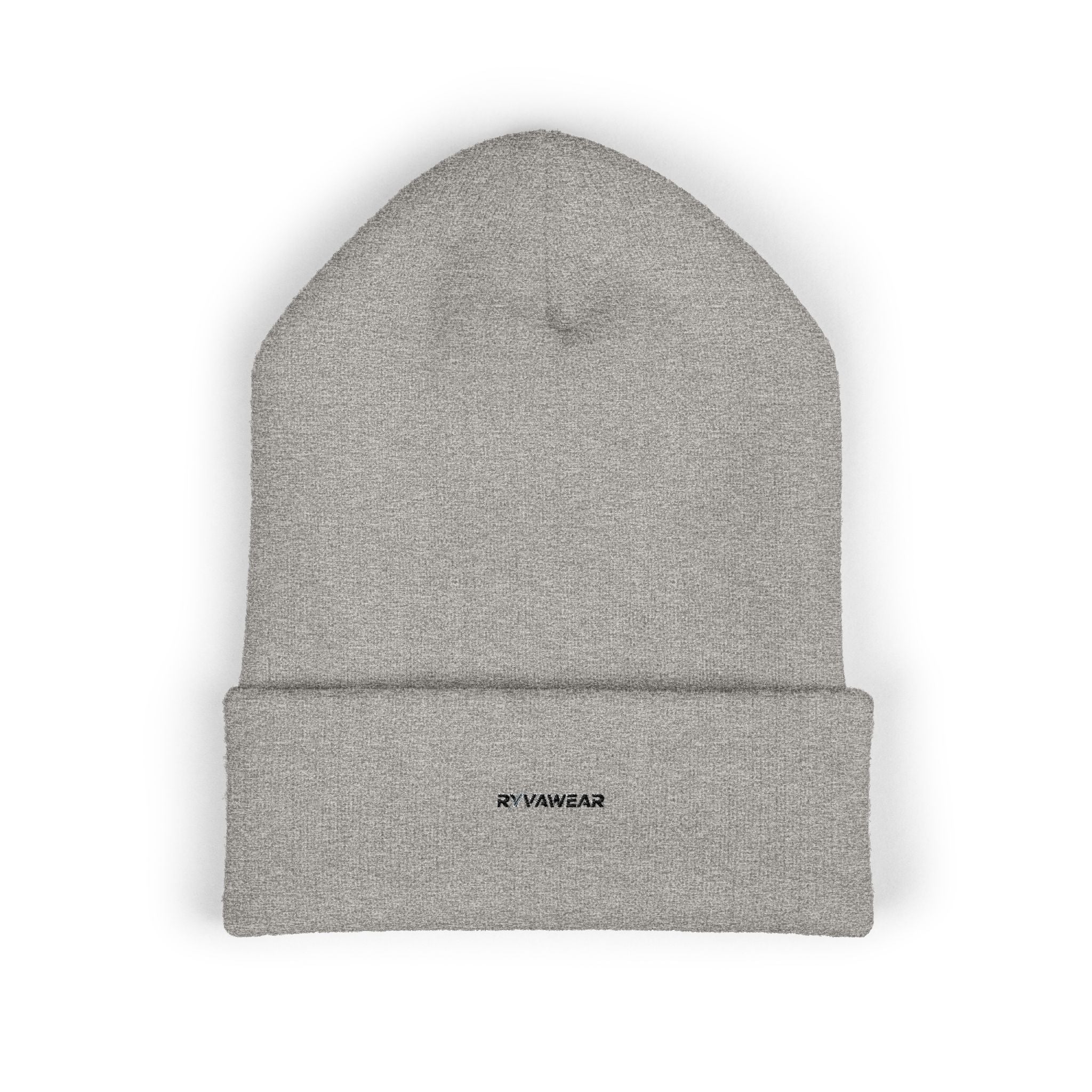 Embroidered Classic Cuffed Beanie — Minimal Logo Knit Hat