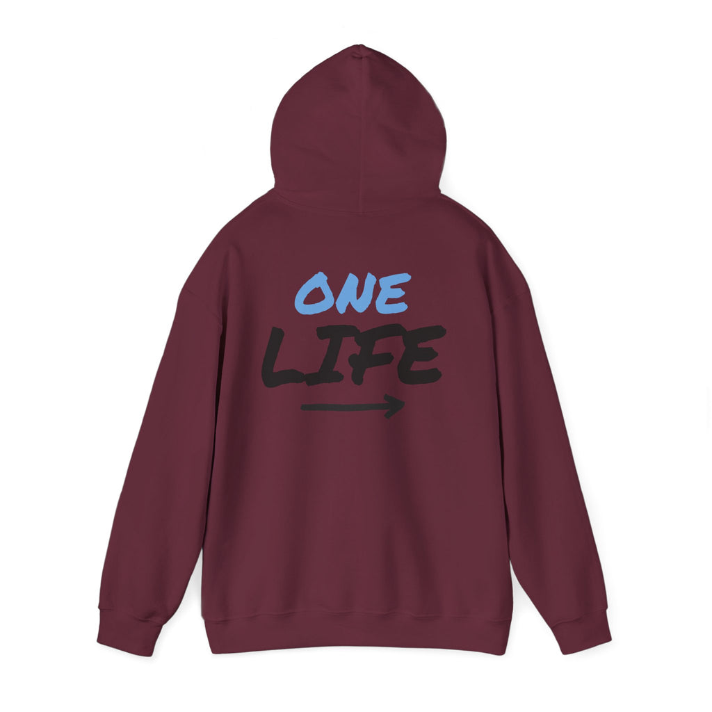 One Life Graphic Hoodie — Motivational Arrow Sweatshirt