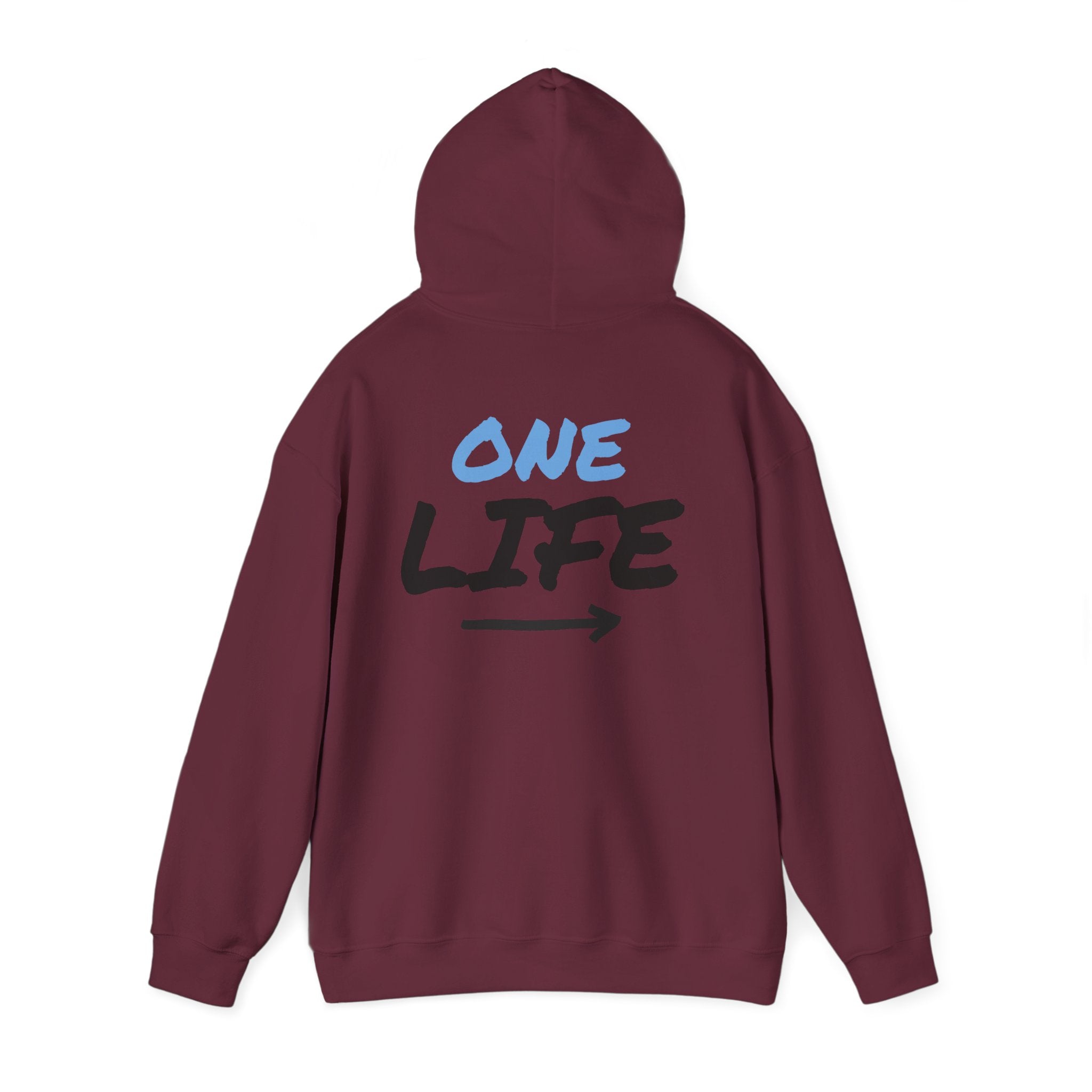 One Life Graphic Hoodie — Motivational Arrow Sweatshirt