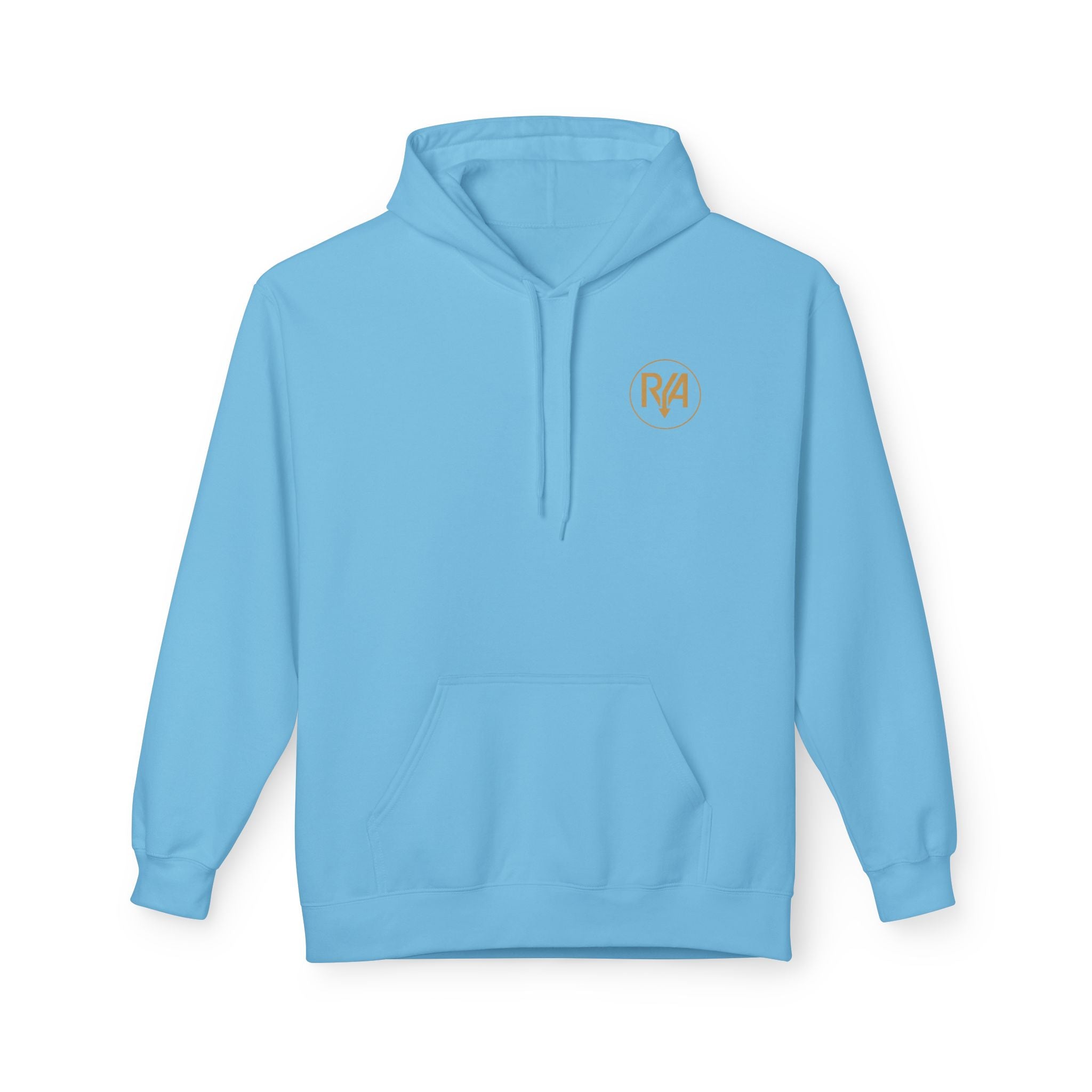 Minimal Monogram Hoodie — Gold R/A Chest Logo
