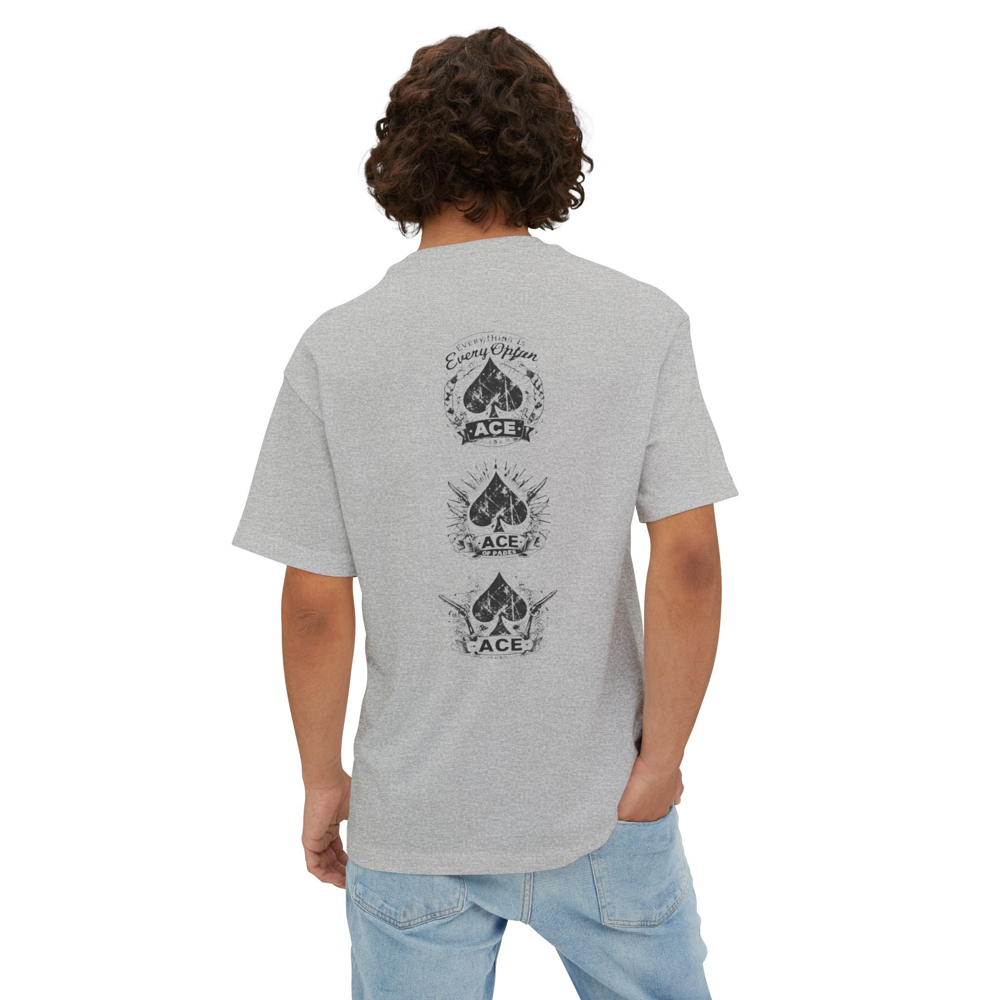 Ace Card Graphic Tee — Vintage Triple Spade Back Print