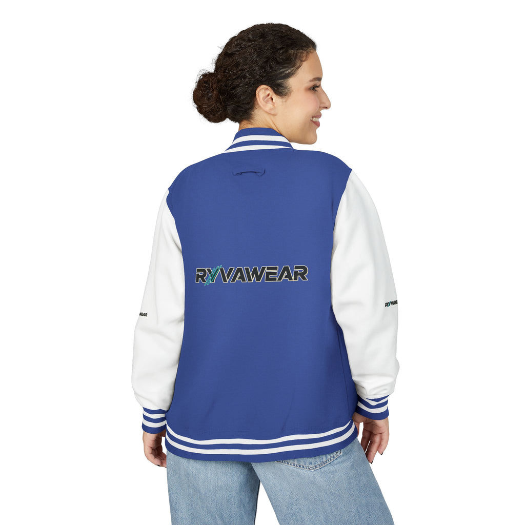 Letterman Jacket — Red & White 'RYVAWEAR' Varsity Bomber