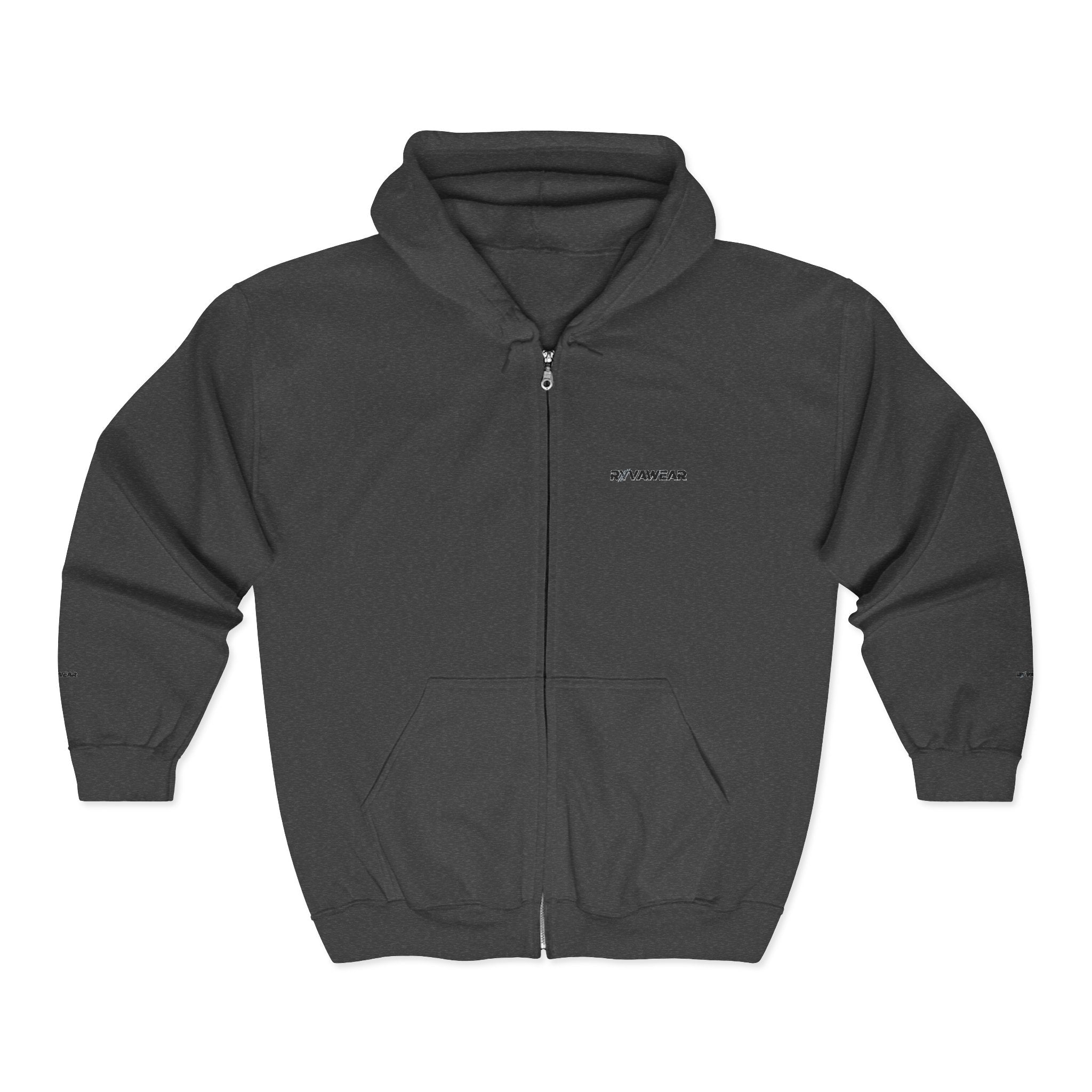 RYVAWEAR Zip Hoodie — Minimal Logo Full-Zip Hooded Sweatshirt