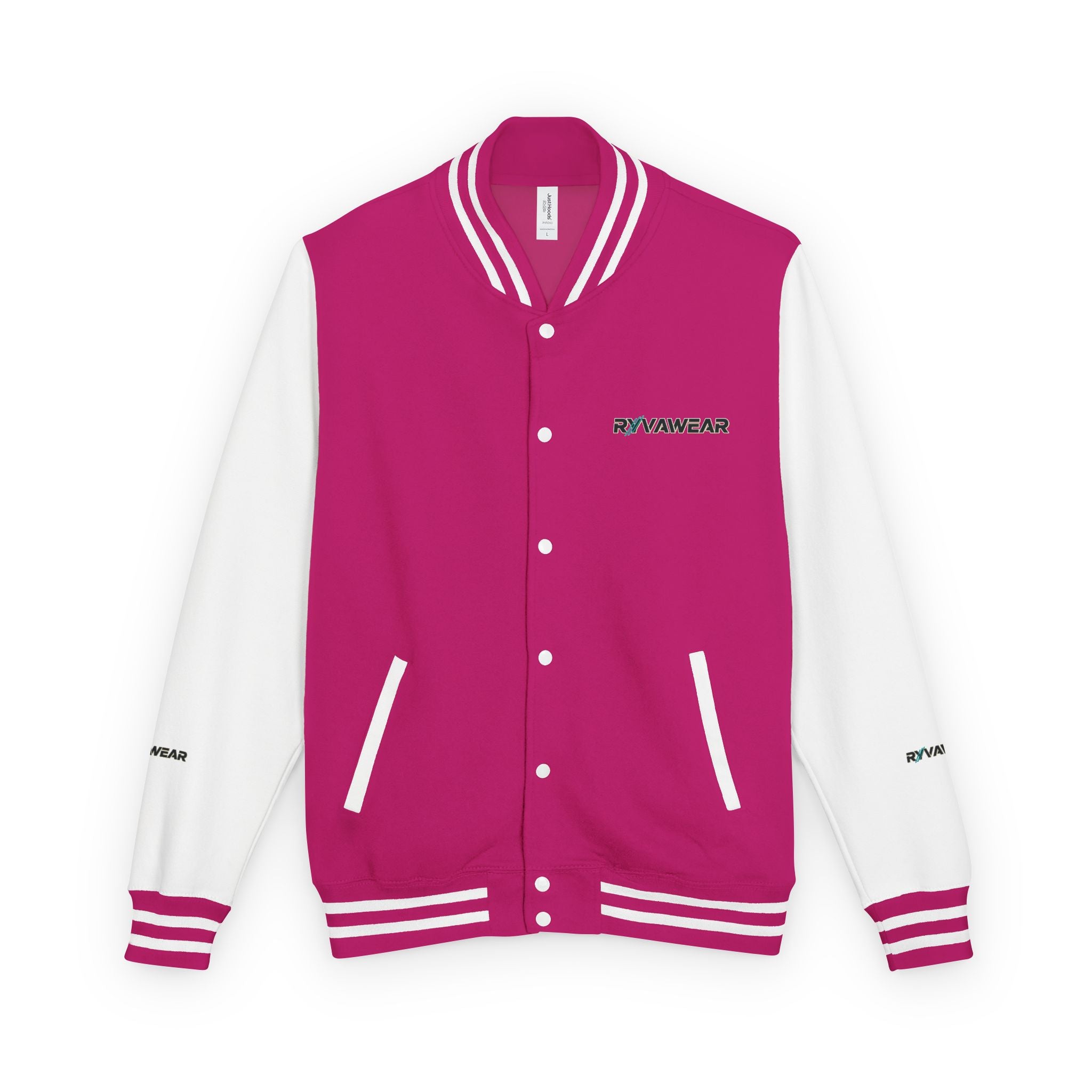 Letterman Jacket — Red & White Varsity Jacket with Small Chest Logo