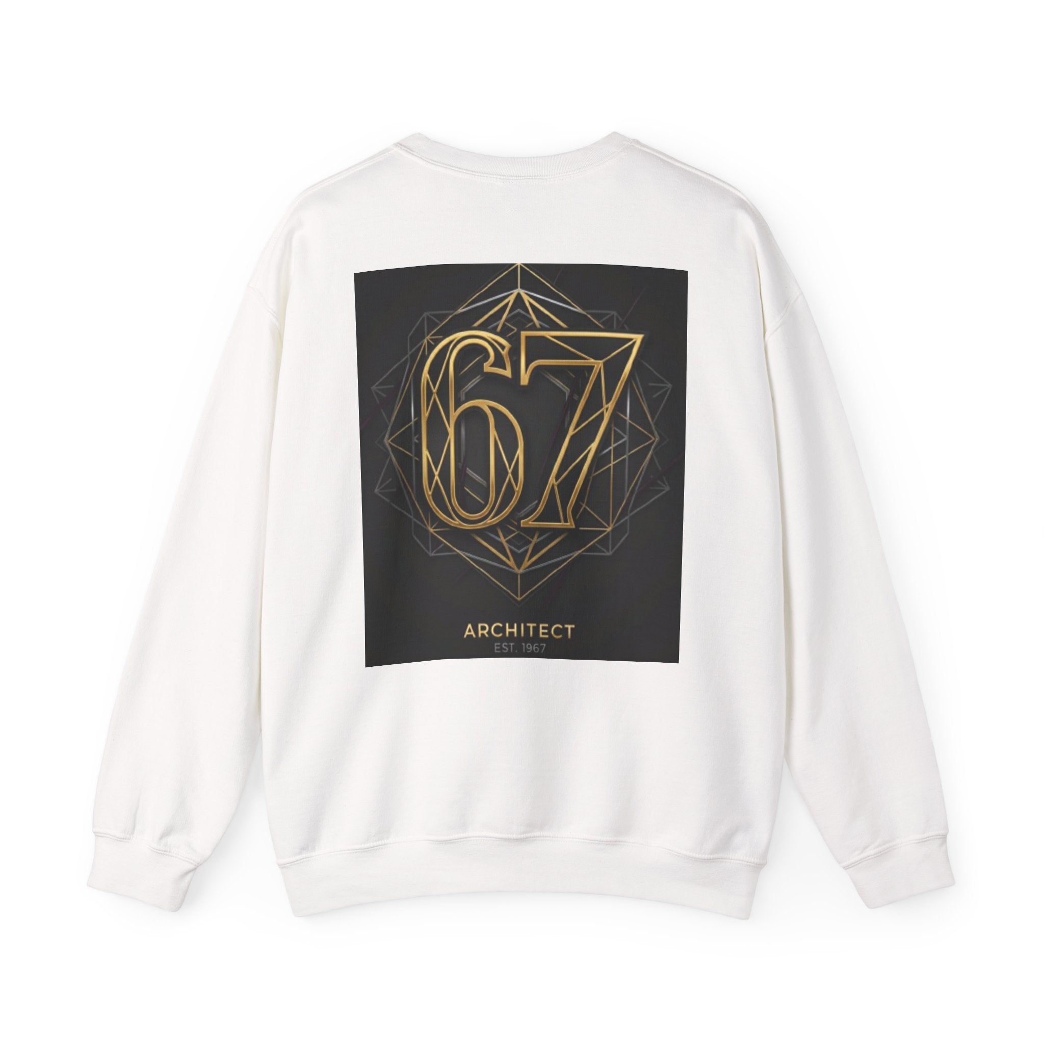 Architect '67' Crewneck Sweatshirt — Gold Geometric Back Design