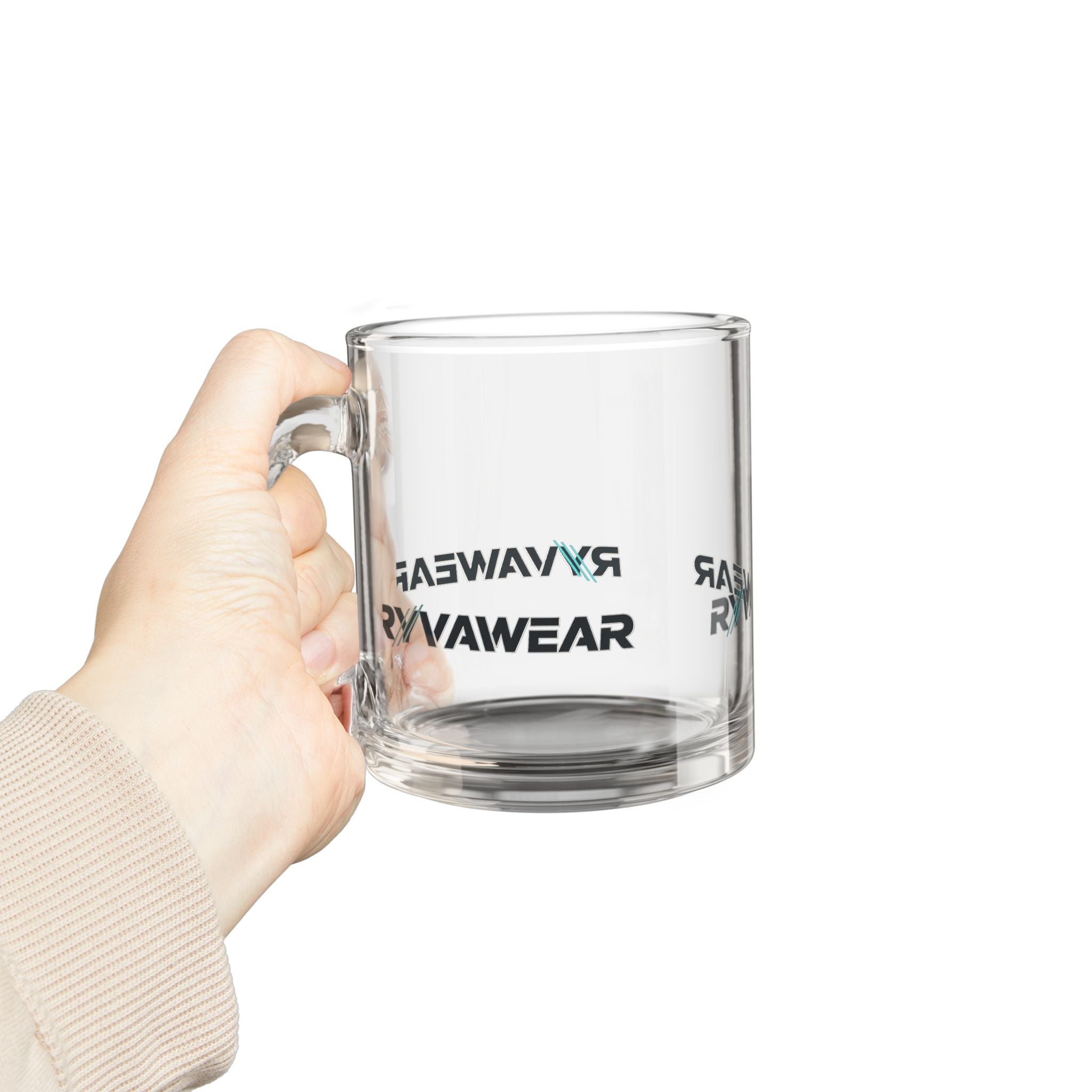 RYVWAWEAR Logo 10oz Glass Coffee Mug