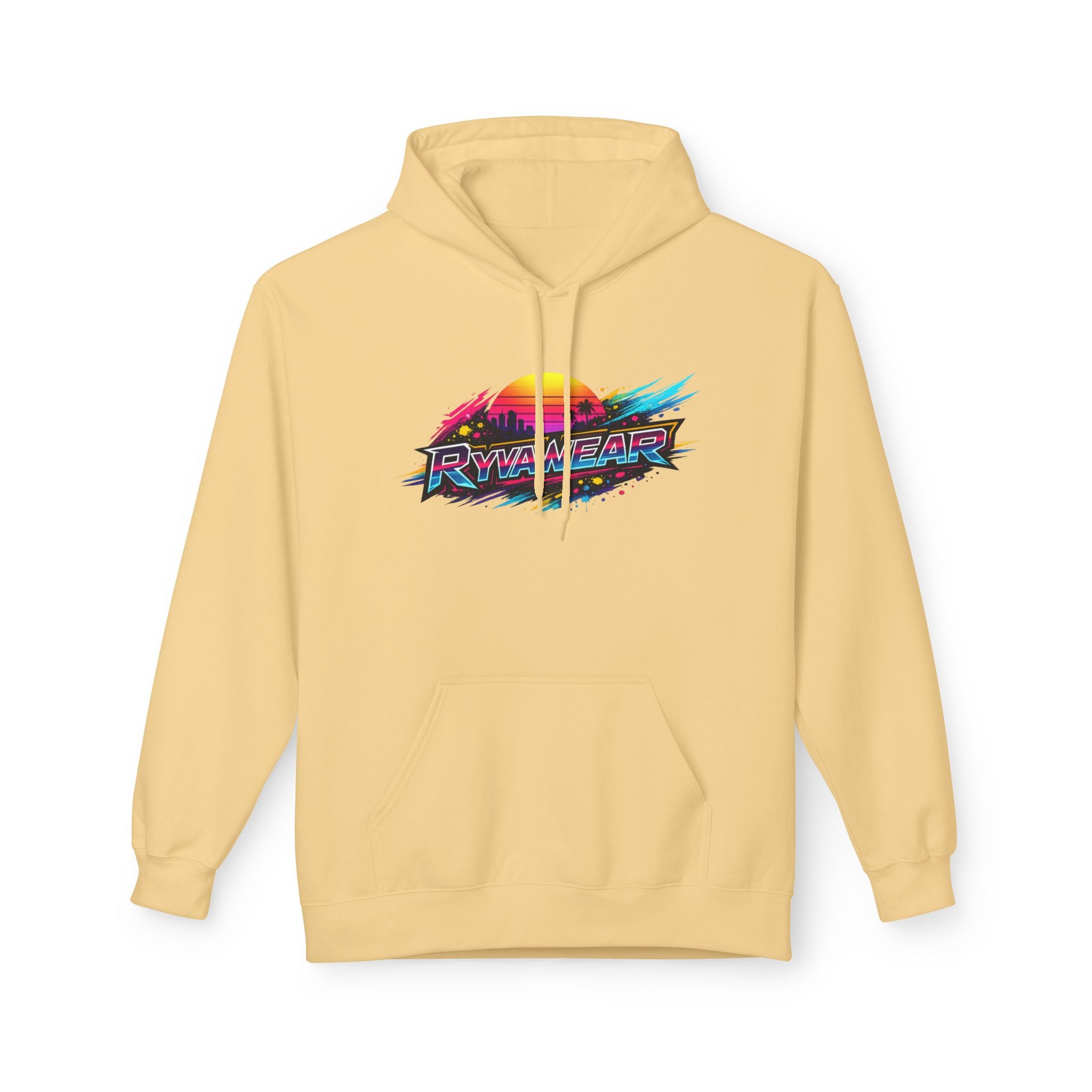 Retro Sunset 'Power Core' Hoodie — 80s Vaporwave Graphic Sweatshirt