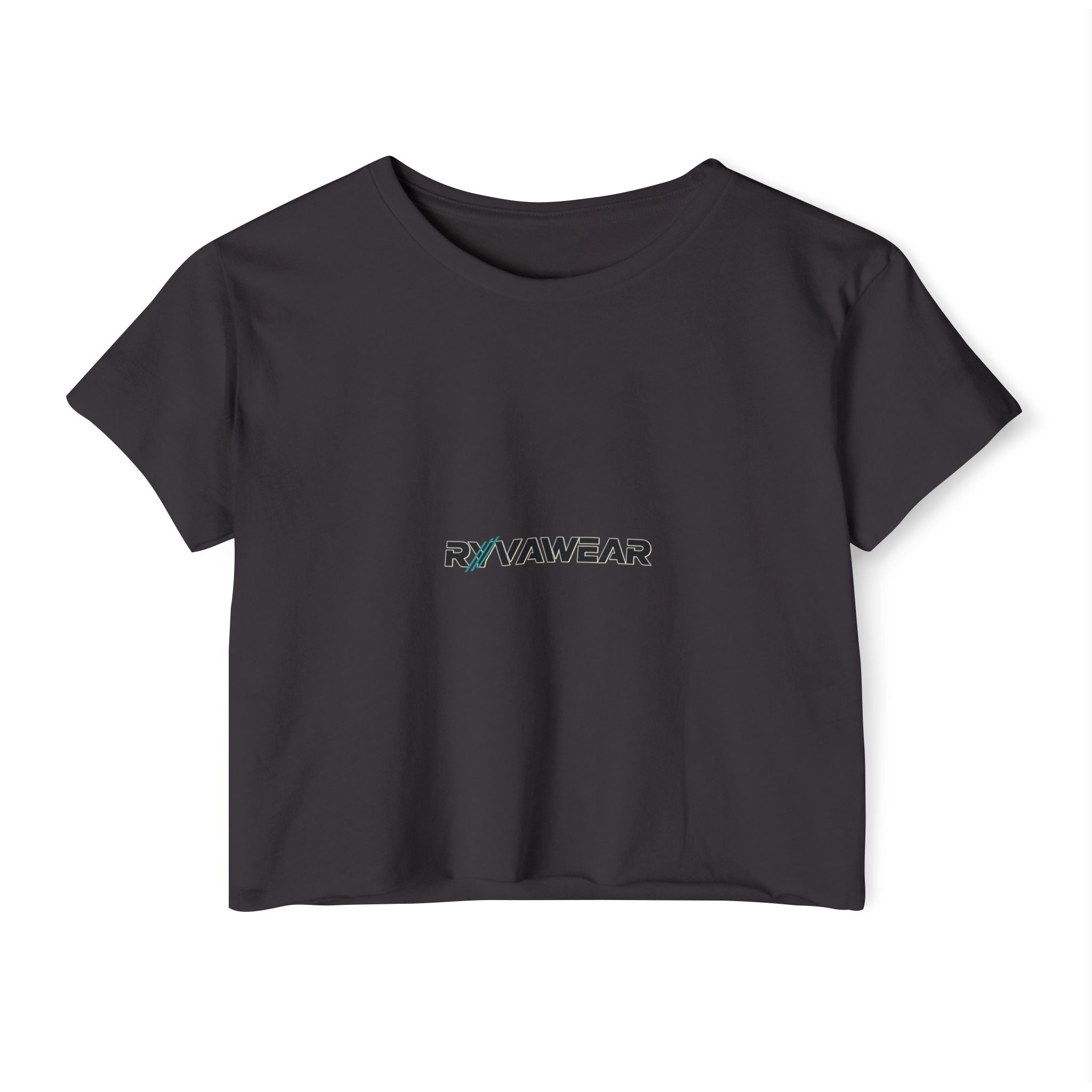 Crop Top - Minimal 'RYVAWEAR' Festival Logo Crop Top for Women