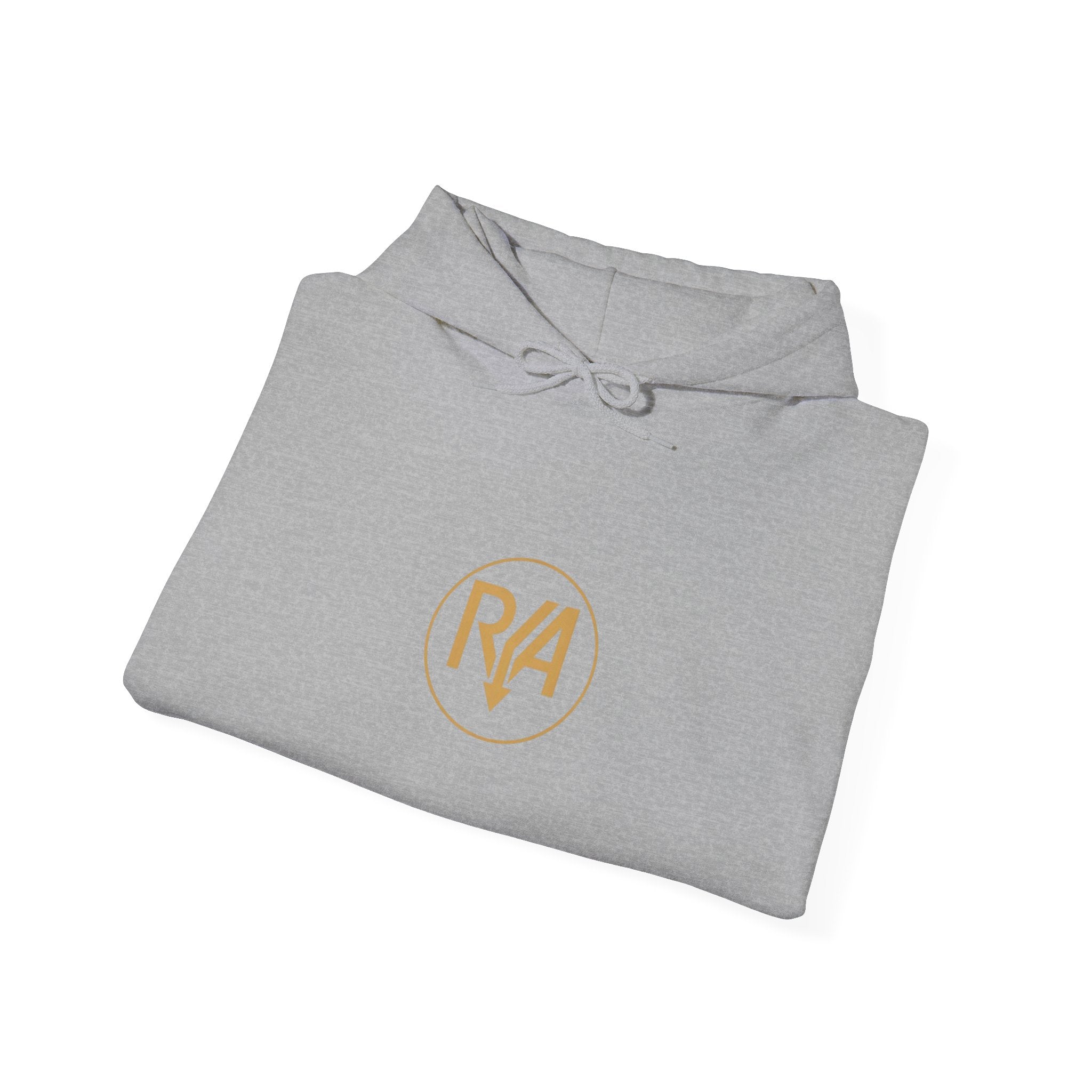 Love Graphic Hoodie — Minimal White Pullover with Gold Logo