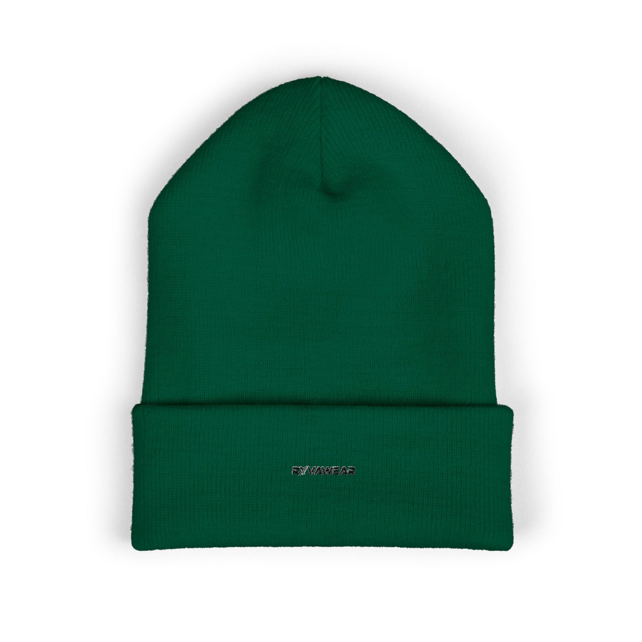Embroidered Classic Cuffed Beanie — Minimal Logo Knit Hat