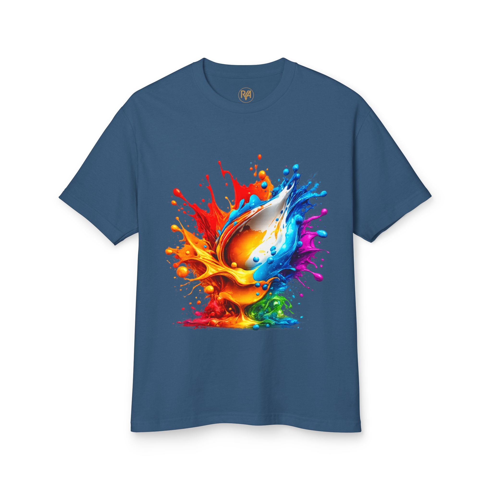 Color Splash Dove T-Shirt — Vibrant Rainbow Paint Splash Tee