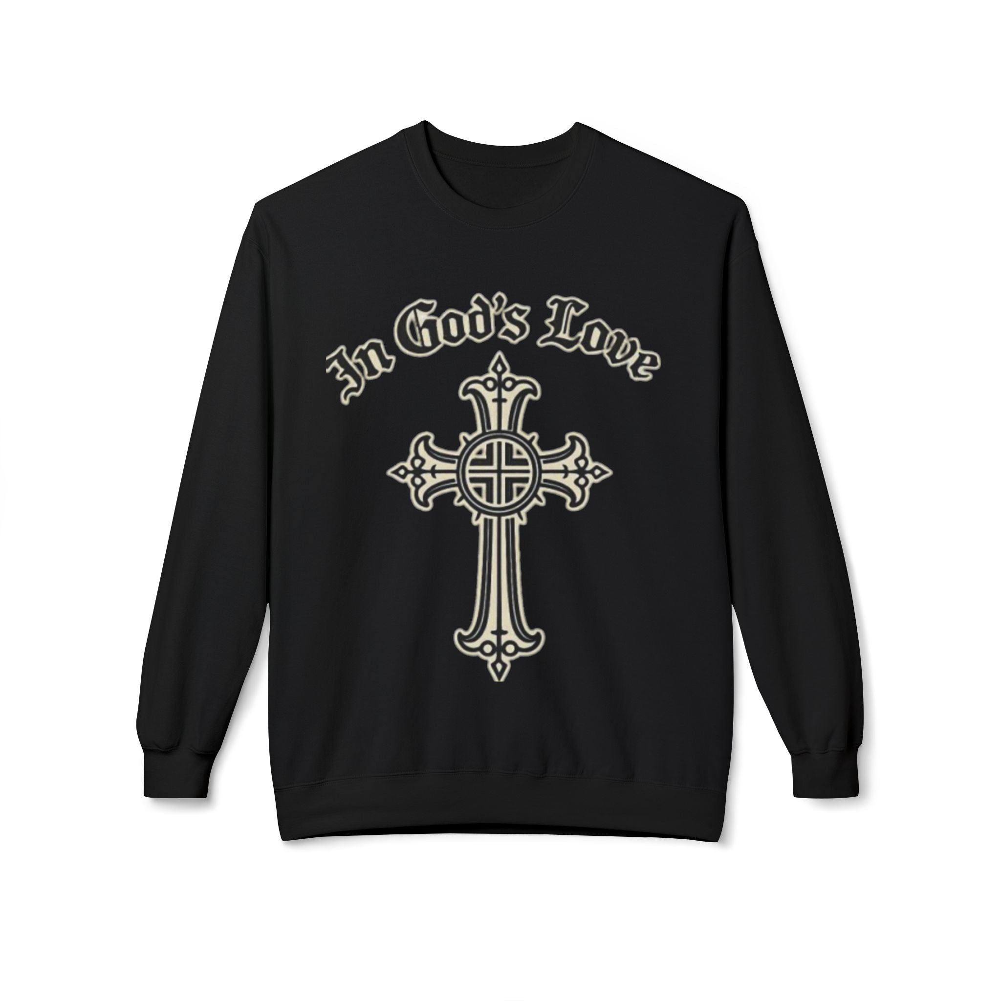 In God's Love Cross Crewneck Sweatshirt — Christian Faith Pullover