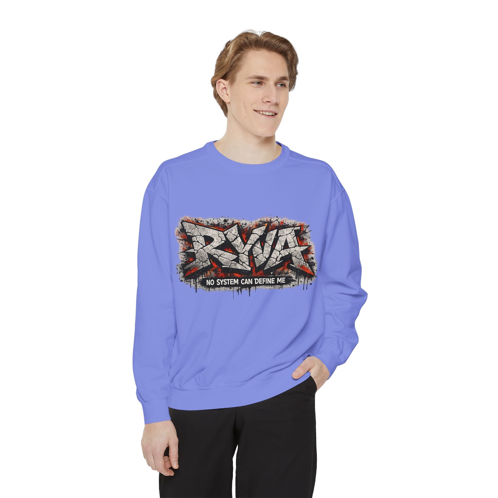 RVA Graffiti Sweatshirt — "No System Can Define Me" Urban Crewneck